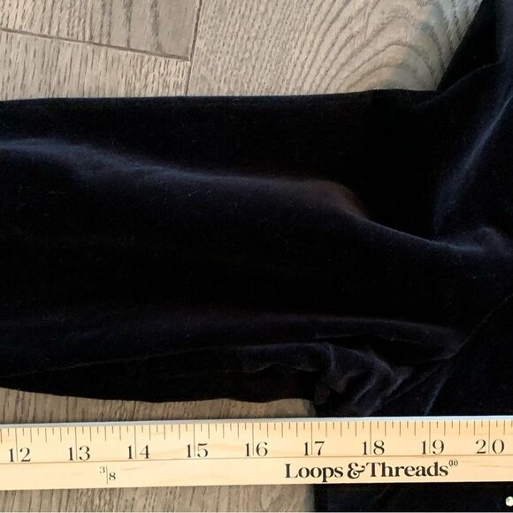 THE QUACKER FACTORY Jacket women’s medium black velvet full zip rhinestone front - Picture 10 of 11